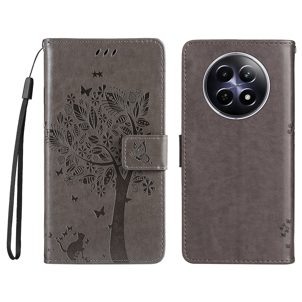 KT Imprinting Flower Series-3 For Realme 12 Wallet Case Tree Pattern Leather Phone Stand Cover KT Imprinting Flower Series-3 For Realme 12 Wallet Case Tree Pattern Leather Phone Stand Cover